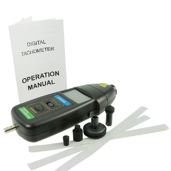 2 Way Digital Tachometer Contact/Photo Laser Non Contact Tachometer