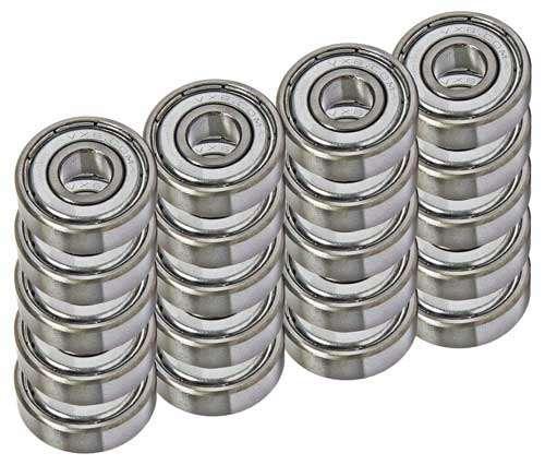 20-Pack 625ZZ Ball Bearings - 5mm Bore Diameter - Miniature - Shielded