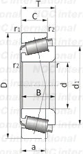 201692 Tapered Roller Bearing 2-3/4" x 4.921" x 1 1/16"