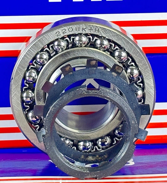 2208K+H Tapered Self Aligning Ball Bearing - Adapter Sleeve 35x80x23mm