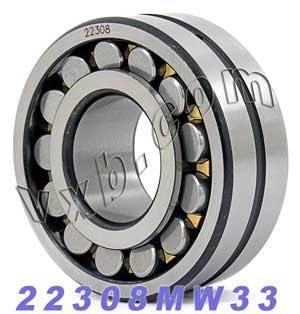 22308MW33 Roller Bearing Brass Cage 40x90x33 Spherical Bearing