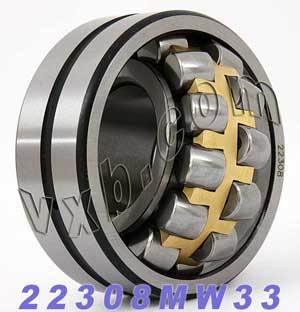 22308MW33 Roller Bearing Brass Cage 40x90x33 Spherical Bearing