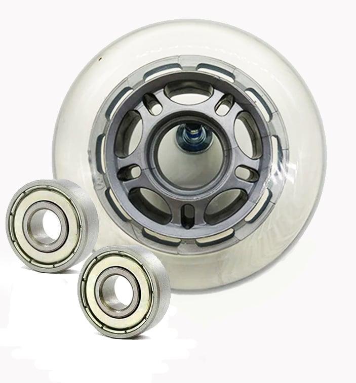 22mm ID 76mm OD Luggage Wheel + 2 Shielded Bearing 10x22x6mm