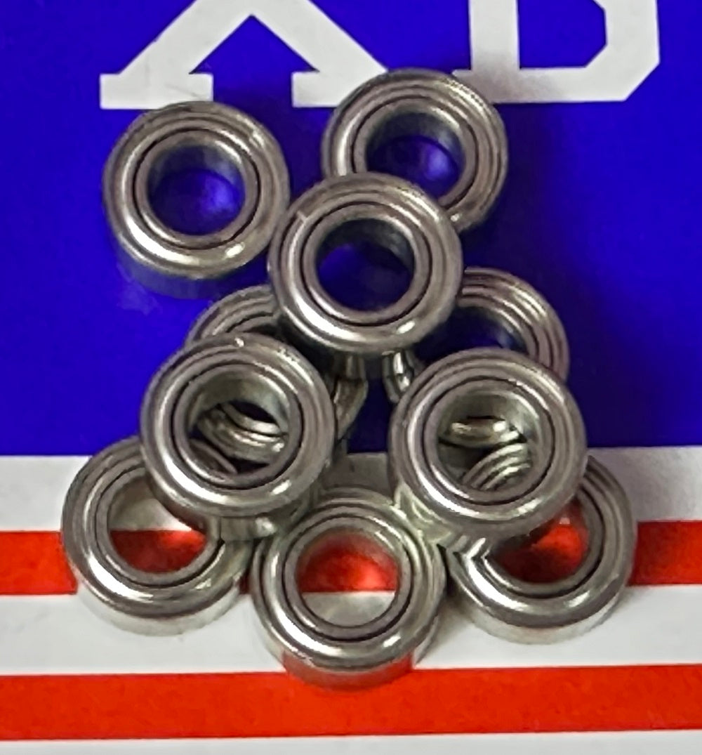 10-Pack Ceramic Bearings 5x10x4 Stainless Steel Shielded ABEC-5 Bearings