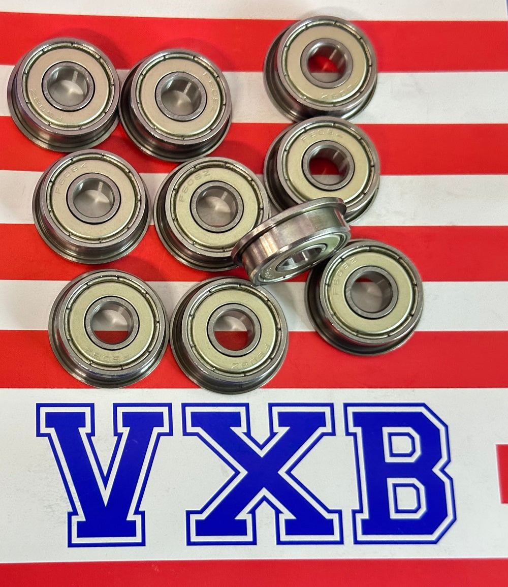 10-Pack Flanged Bearings 8x22x7 Ball Bearings