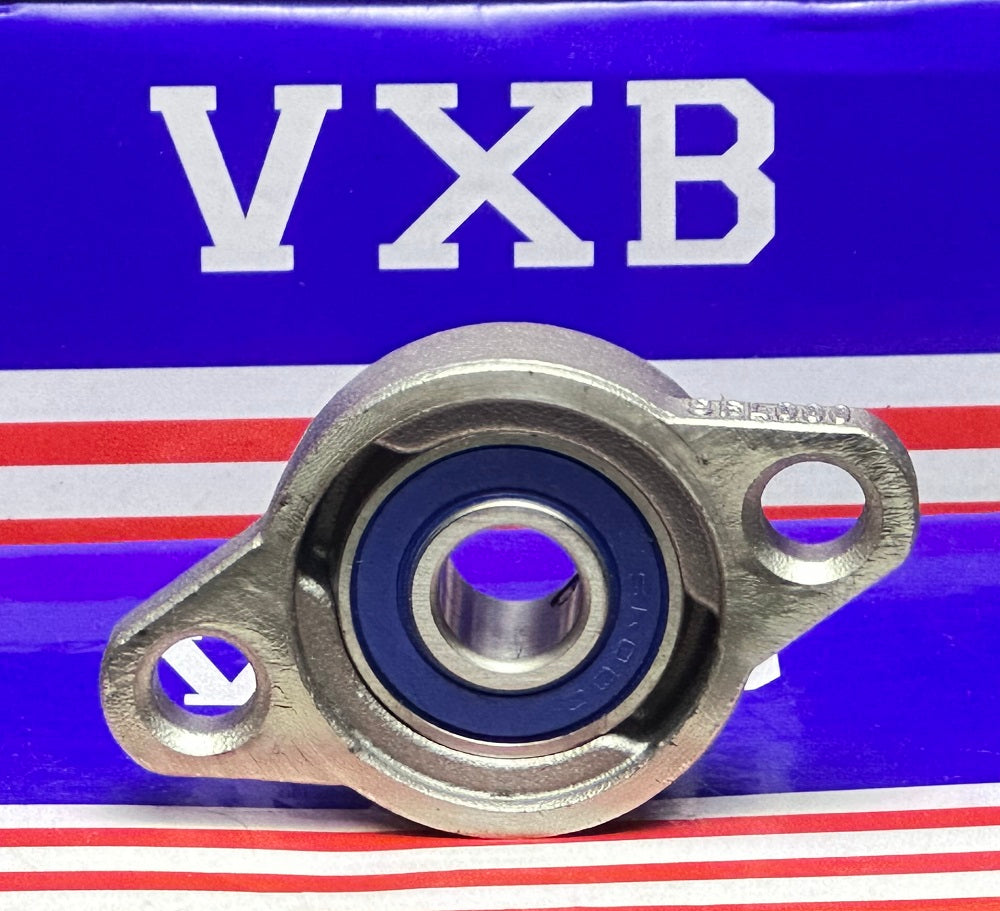10mm Miniature Flanged Block Stainless Steel Mounted Bearing