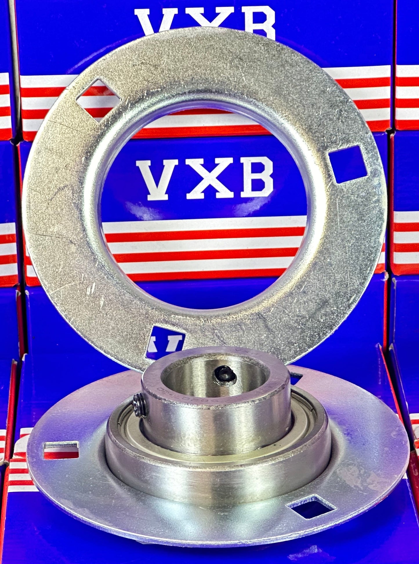 1-1/4" Bore 3-Bolt Flanged Mounted SBPF207-20 Pressed Steel Housing Bearing