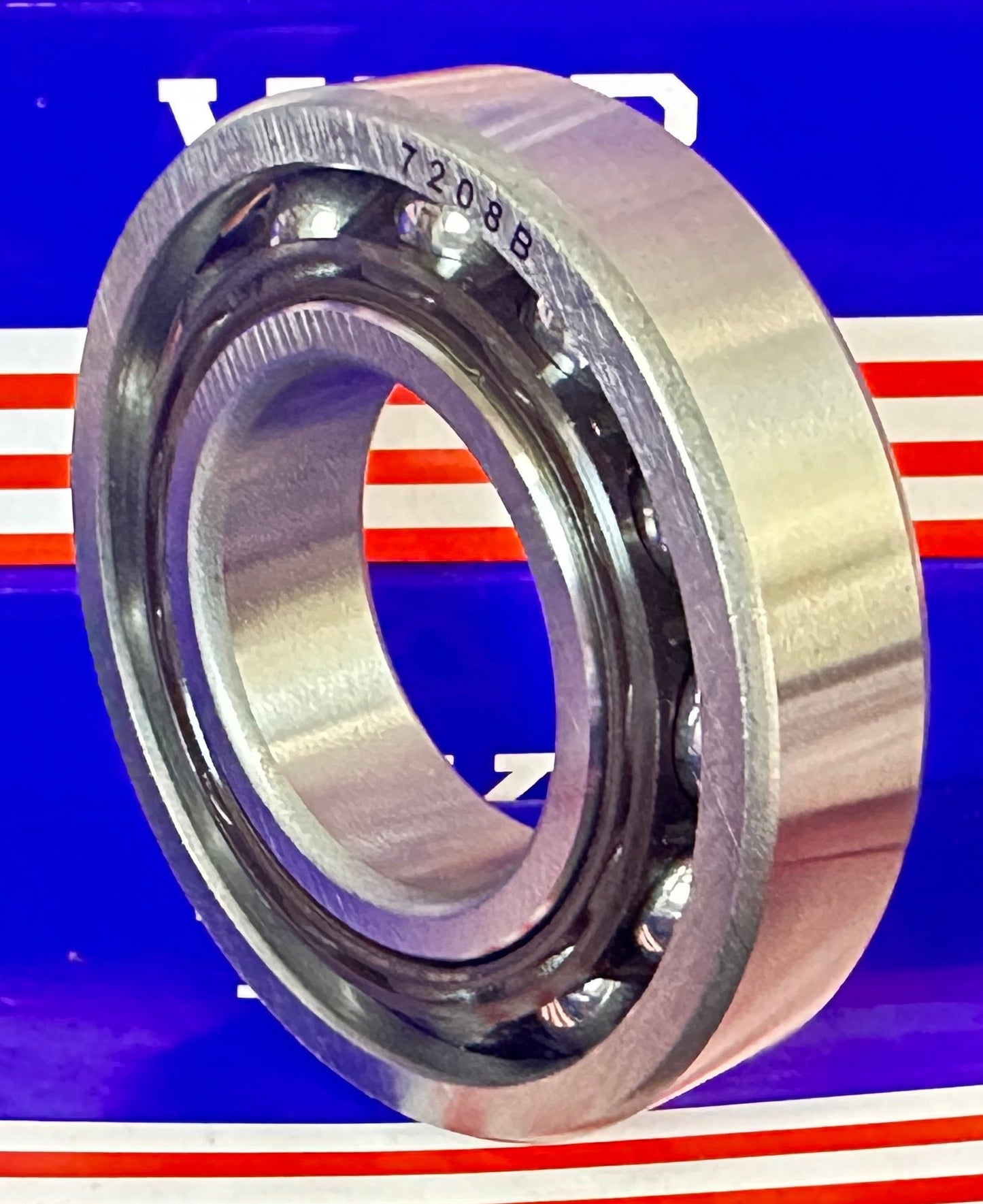 2-Pack Angular Contact Bearings 7208B 40x80x18mm