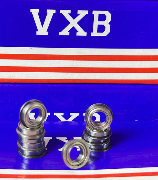 10-Pack Flanged Shielded Bearings MF148ZZ 8x14x4 Miniature