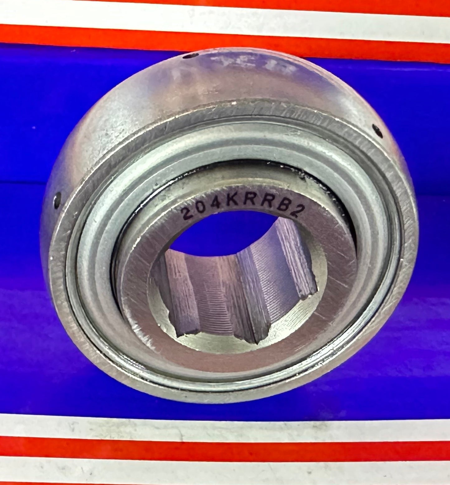 204KRRB2 Agricultural Machinery bearing - Two Single lip Seals & Hex bore