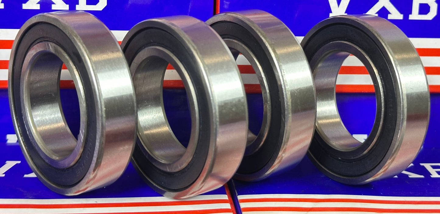 4-Pack 6007-2RS Ball Bearings Dual Sided Rubber Sealed