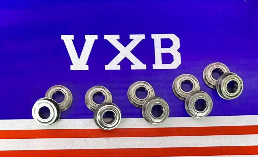 10-Pack Flanged Bearings FR166ZZ 3/16x3/8x1/8 inch Shielded Bearings