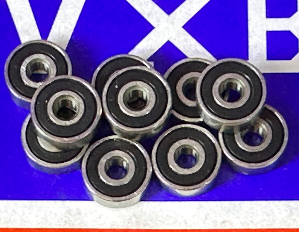 10-Pack 623-2RS Bearings 3x10x4 Miniature Ball Bearing