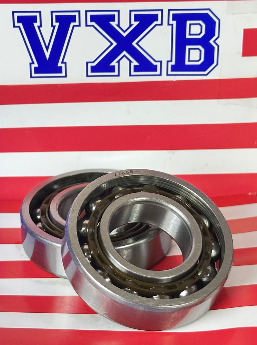 2-Pack Bearings 7206B 30x62x16mm Angular Contact