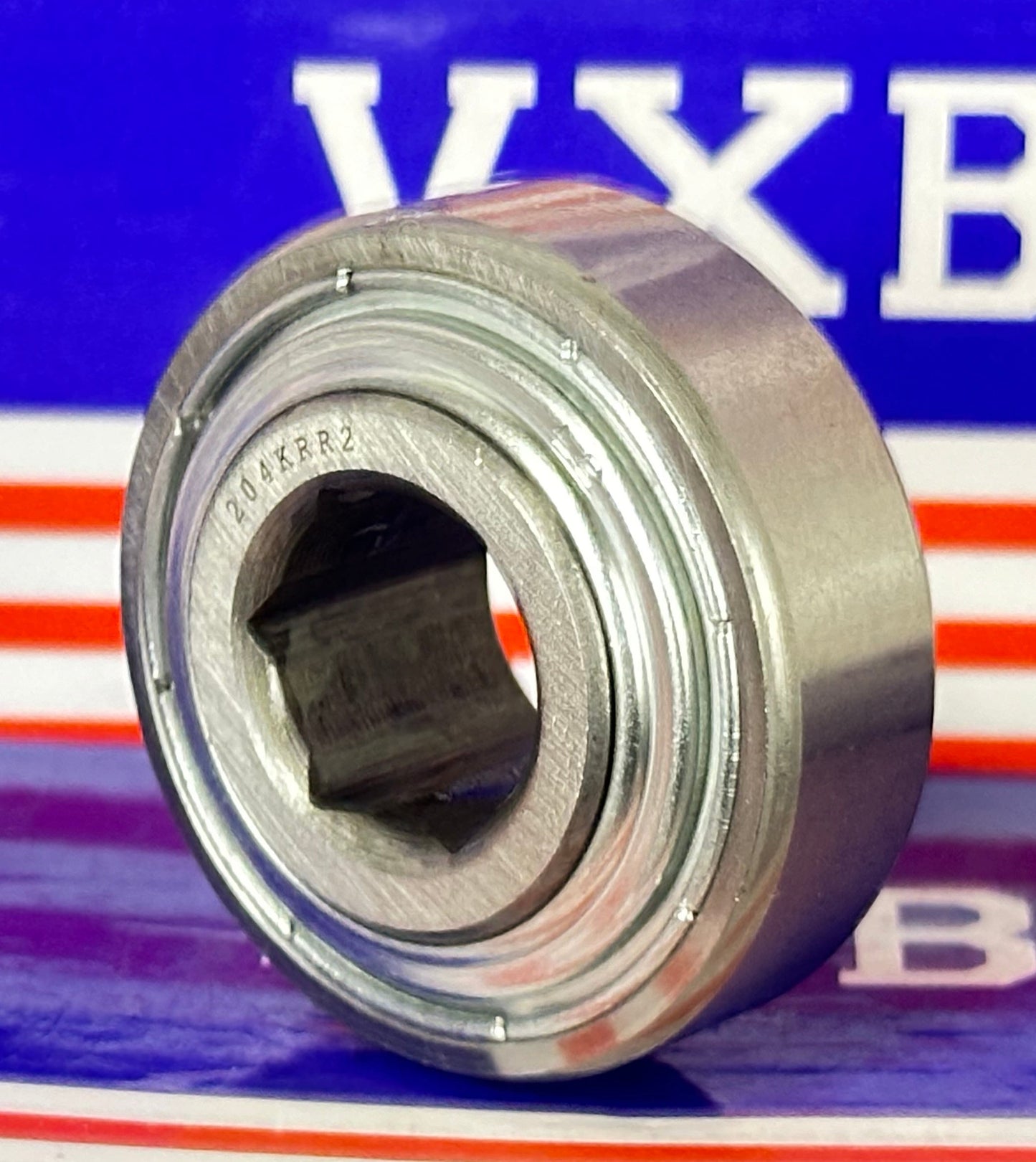 204KRR2 Agricultural Machinery bearing - Two Single lip Seals & Hex bore
