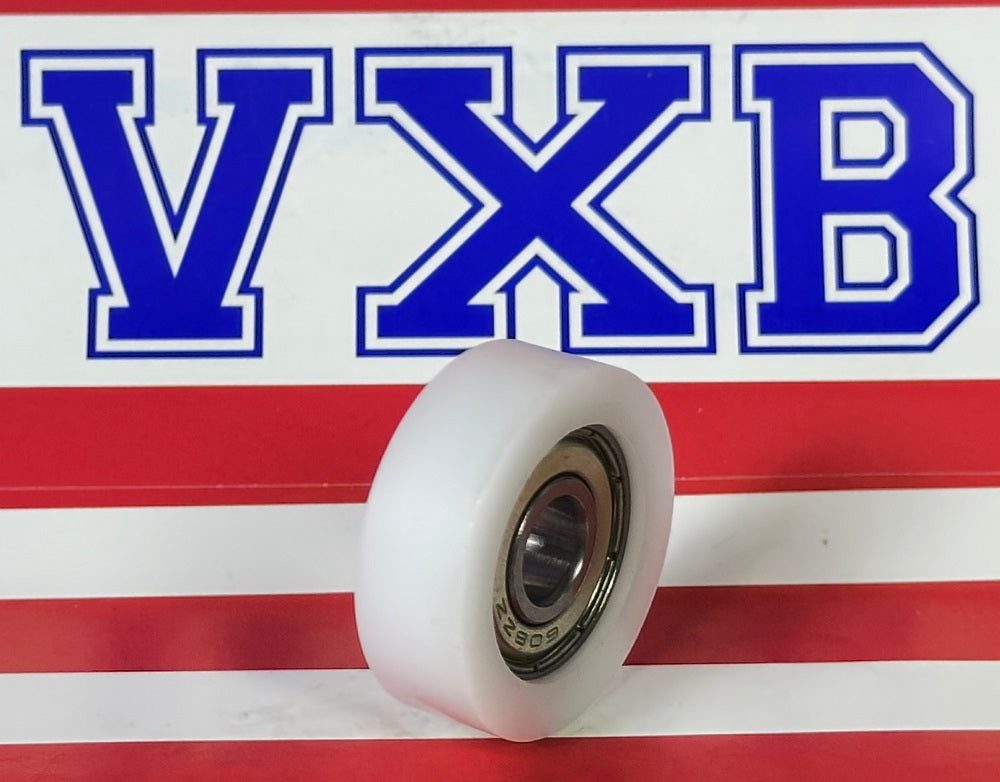 8mm Bore Bearing - 30mm White Plastic Tire 8x30x10mm