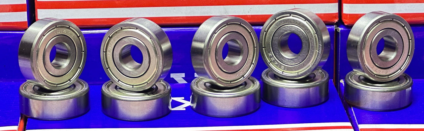 10-Pack 1614ZZ Bearings 3/8" x 1-1/8" x 3/8" - Miniature