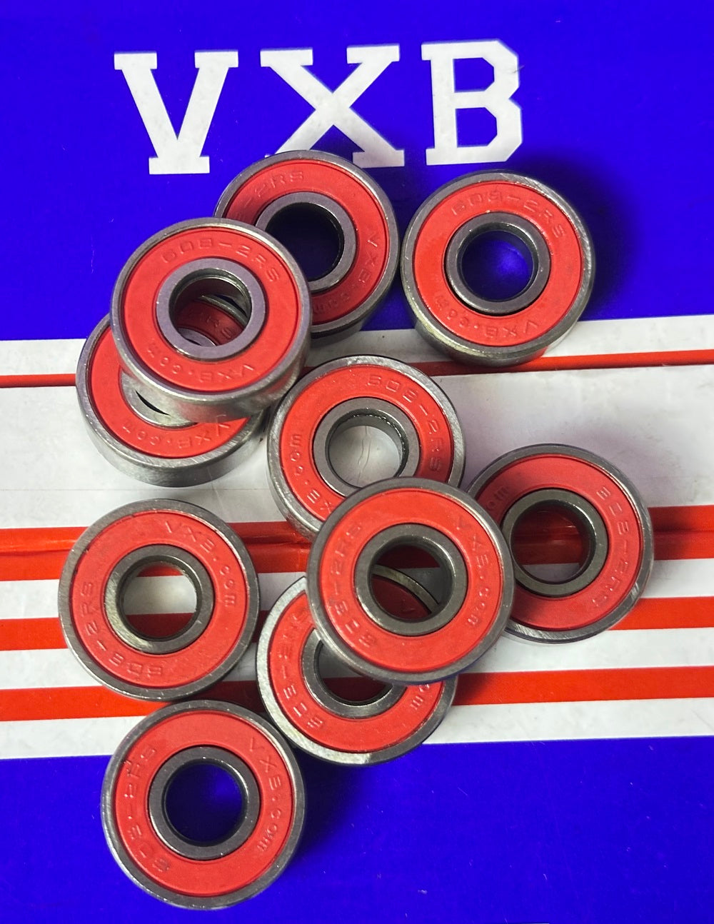 10-Pack Skateboard Bearing 608-2RS Sealed 8x22x7 Miniature