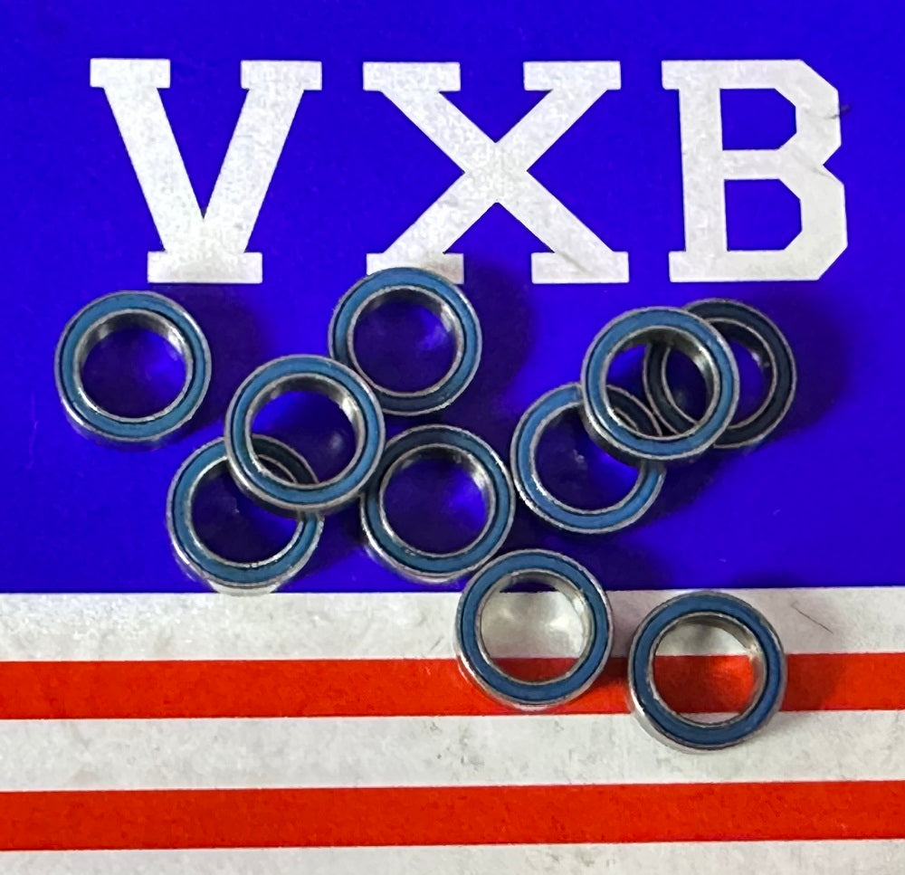 10-Pack Sealed Bearings R168-2RS 1/4x3/8x1/8 inch Miniature