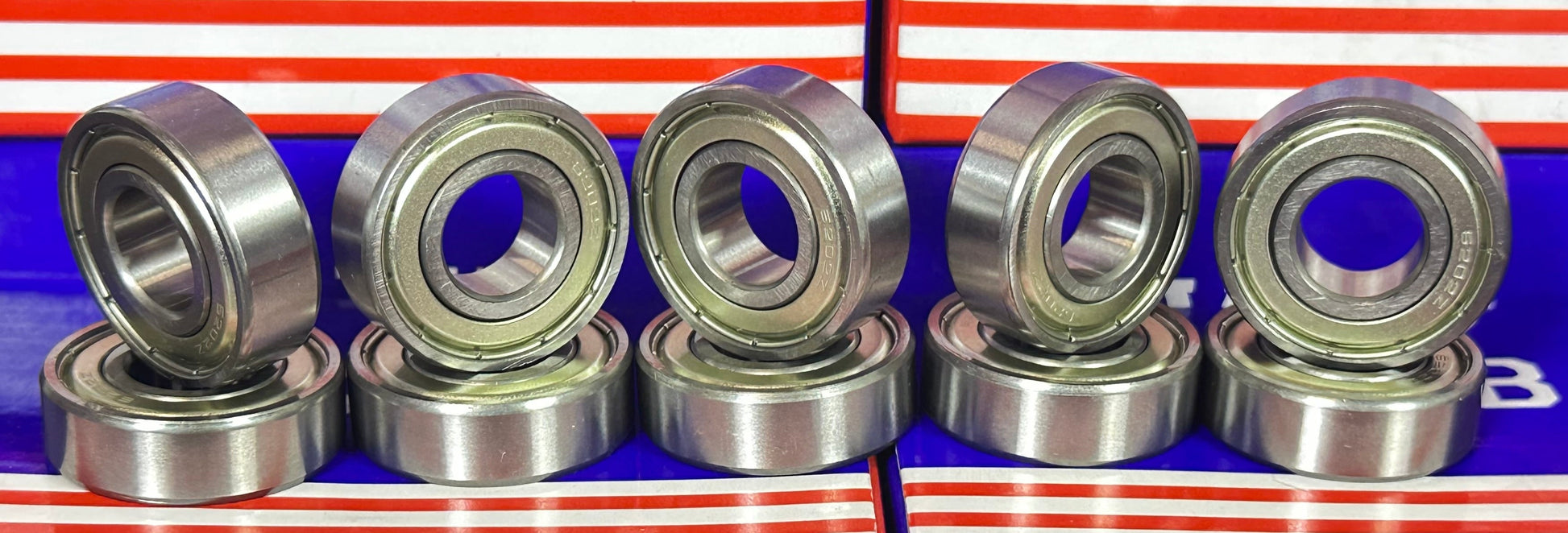 10-Pack 6202ZZ 15x35x11mm Shielded Bearing