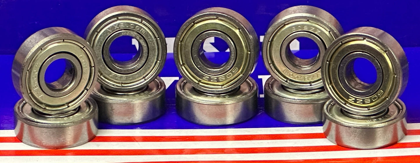 10-Pack 608ZZ Ball Bearings 8x22x7mm