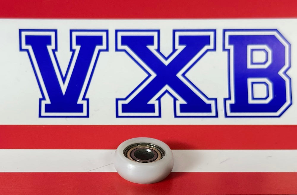 5mm Bore Bearing - 17mm White Plastic round Tire 5x17x6mm