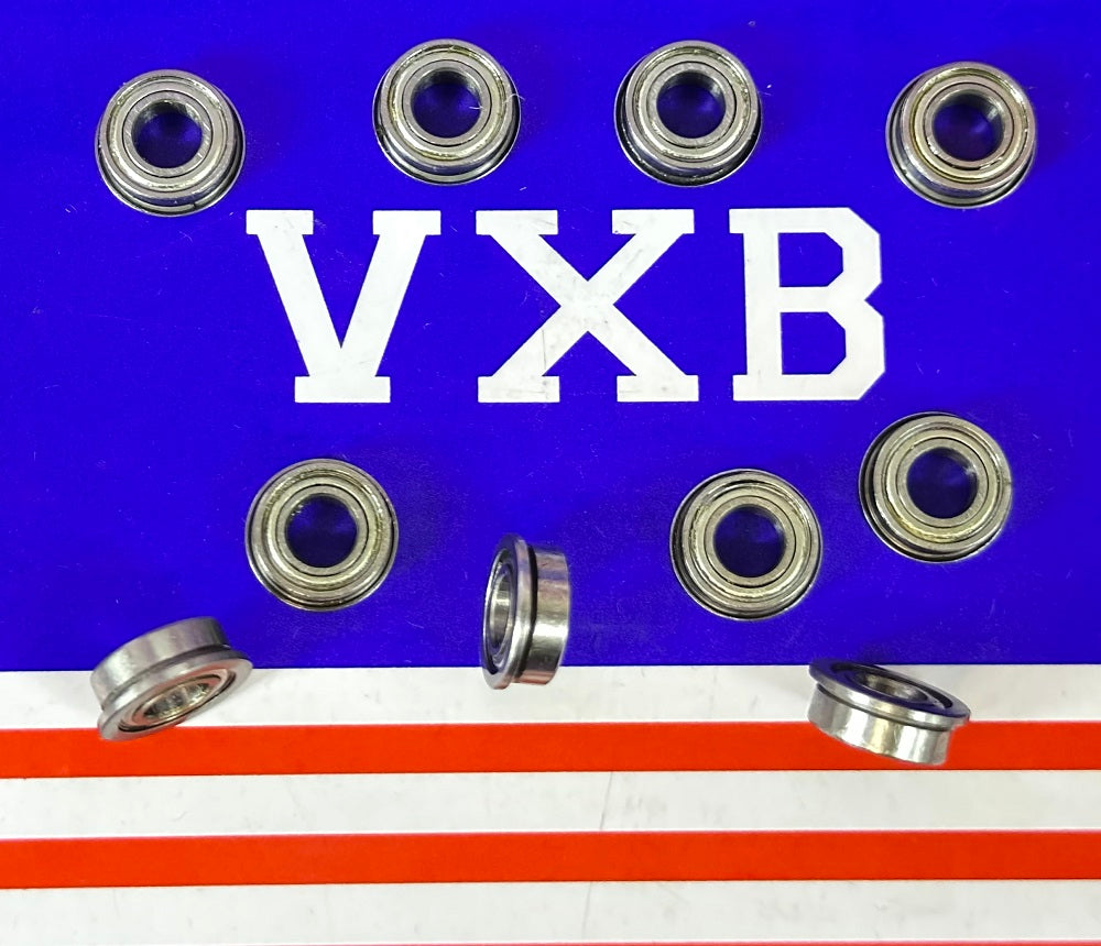 10-Pack Flanged Shielded Bearings MF105ZZ 5x10x4 Miniature