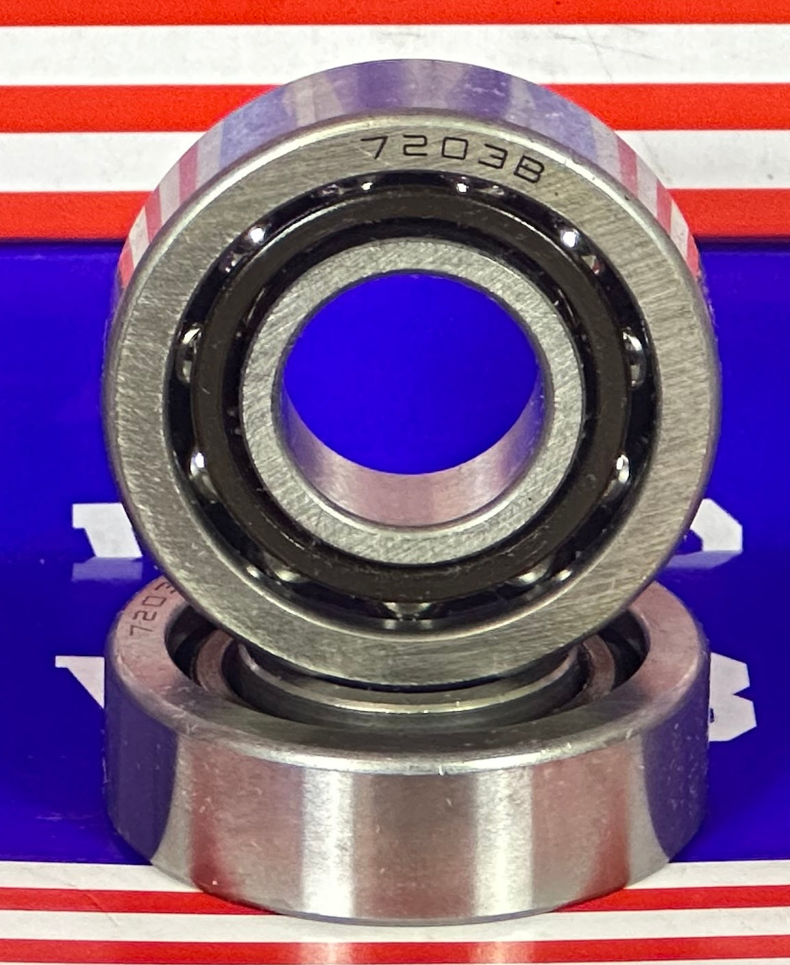 2-Pack Angular Contact Bearings 7203B 17x40x12mm