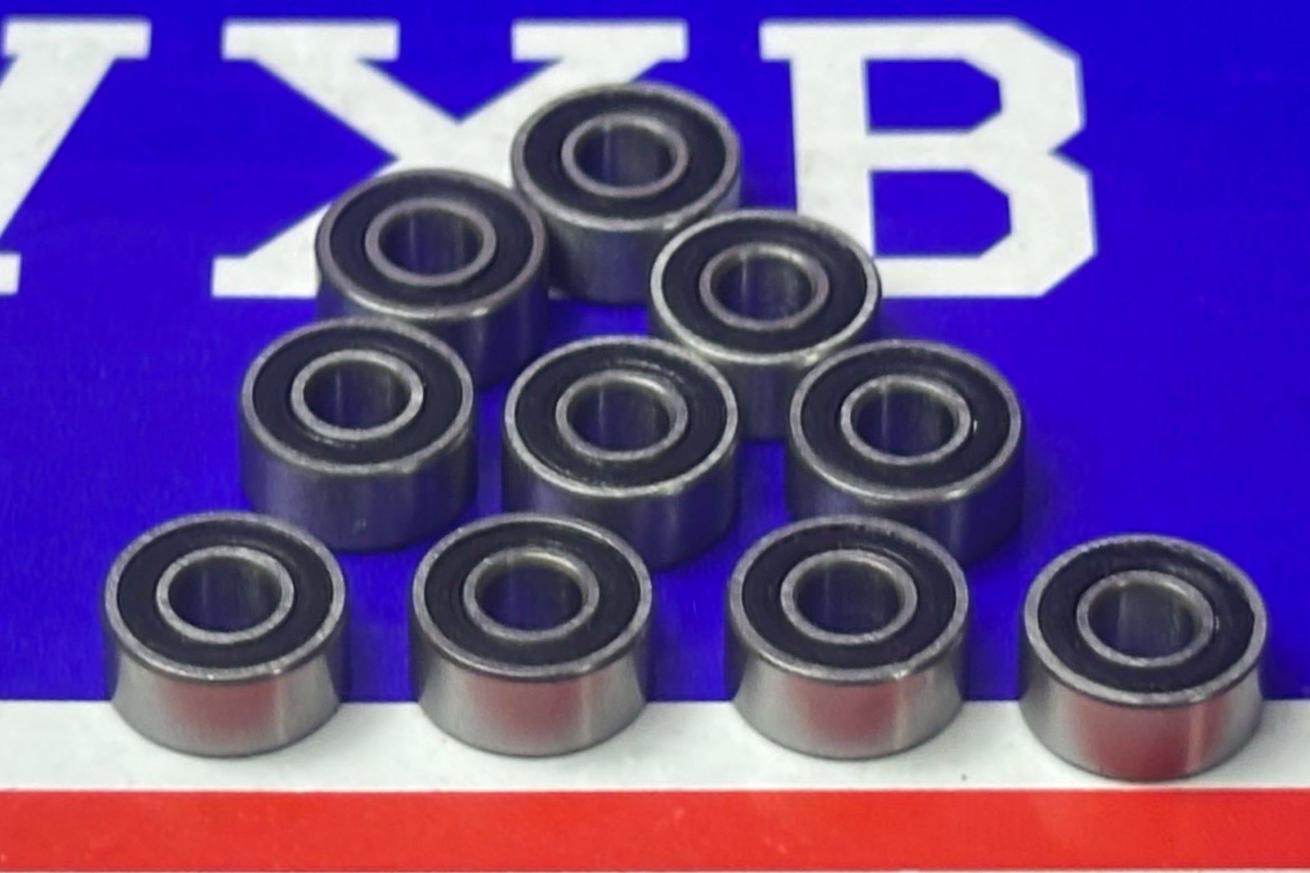 10-Pack Sealed Bearings R2-5-2RS 1/8" x 5/16x9/64 inch Miniature Bearings