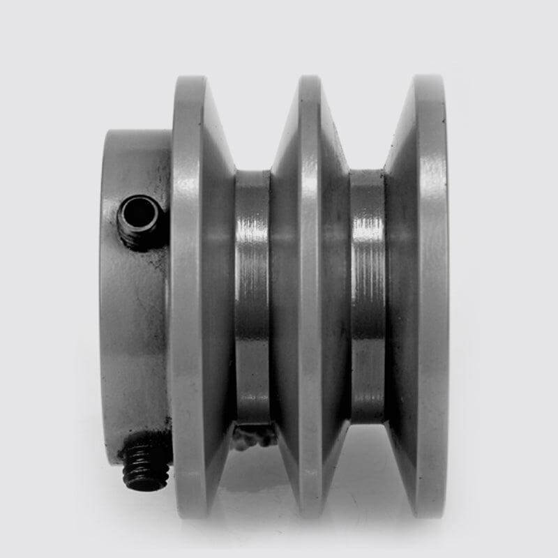 2AK22 1/2" Bore Solid Sheave Pulley - 2.2" OD , Hex set screws 2 grooves for V-belts size 4L, 3L 2AK (OD 22"- ID 1/2")