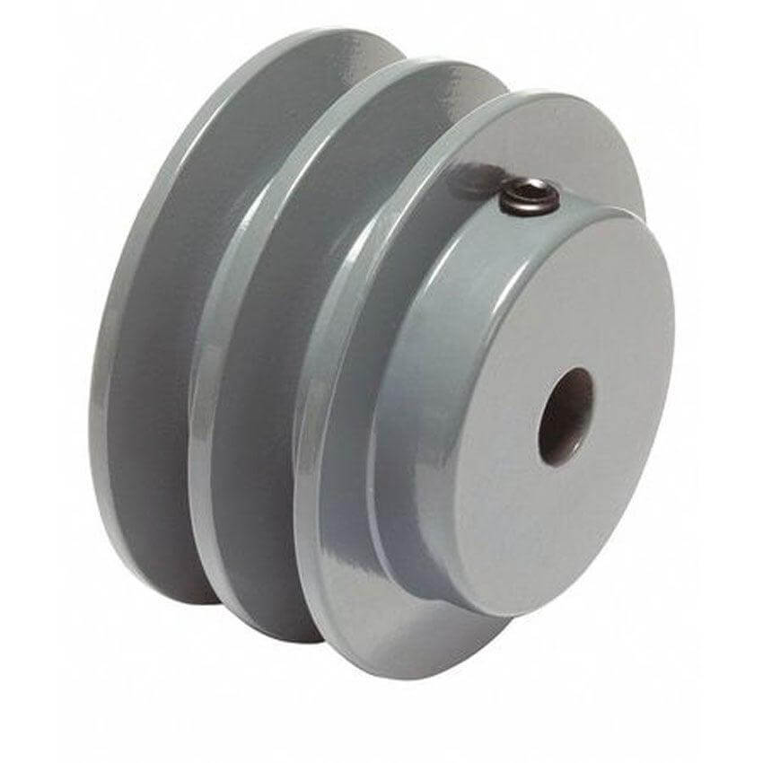 2BK40 1/2" Bore Solid Sheave Pulley - 4" OD , Hex set screws for V-belts size 4L, 5L 2BK40-1/2"