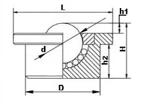 308 lbs Heavy Duty Machined Steel 36mm Drop-in Ball Transfer Unit