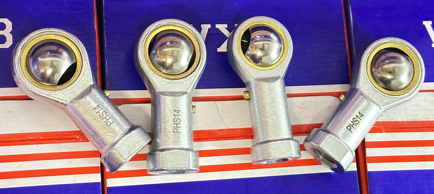 4 Female Rod End 14mm Bore PHS14 4 Right Hand 14mm Inner Bearing