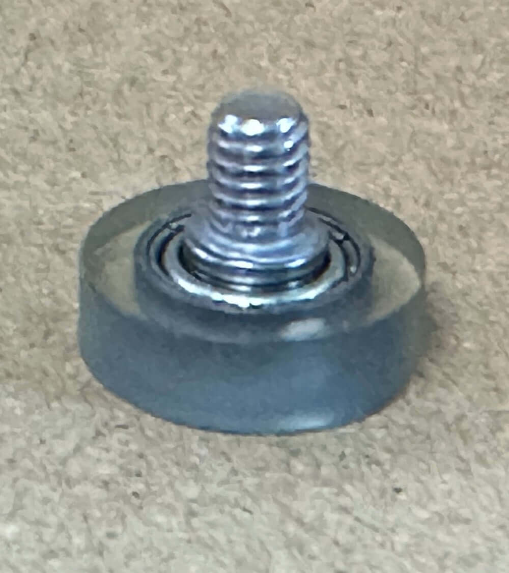 PU3x12x3ZZ GREEN PU Covered Bearing M3 Stud