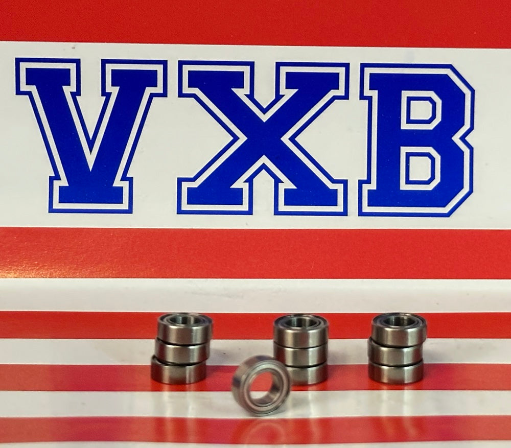 10-Pack 5mm Bore Stainless Steel Shielded Miniature Bearing