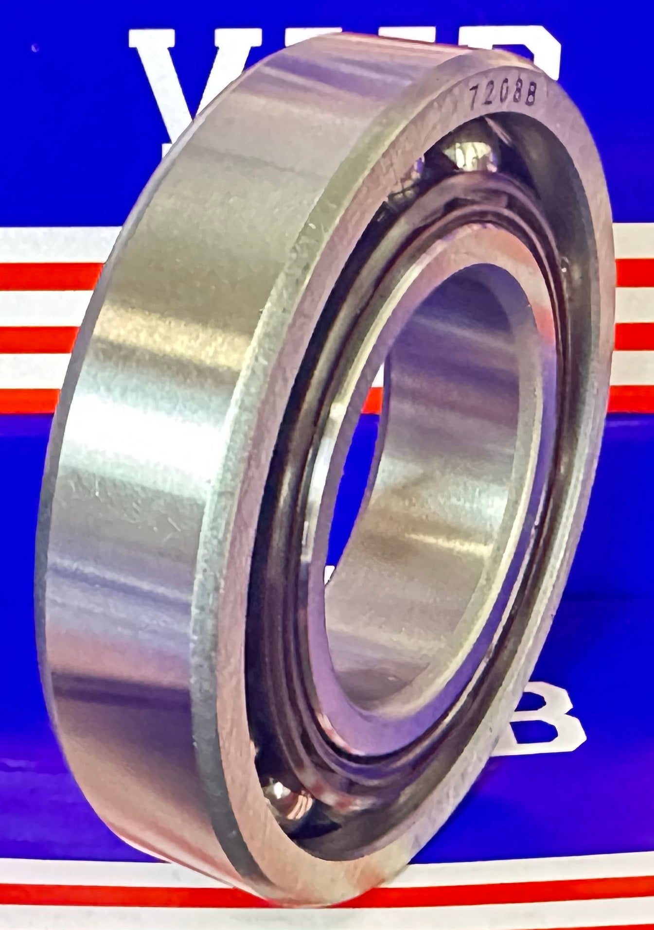 2-Pack Angular Contact Bearings 7208B 40x80x18mm