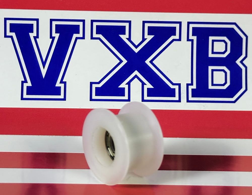 5mm Bore Bearing - 23mm Round Nylon Pulley Squared Groove Track Roller Bearing 5x23x13mm