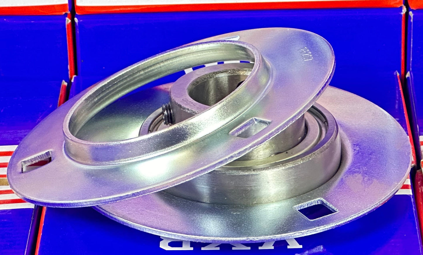 1-1/4" Bore 3-Bolt Flanged Mounted SBPF207-20 Pressed Steel Housing Bearing