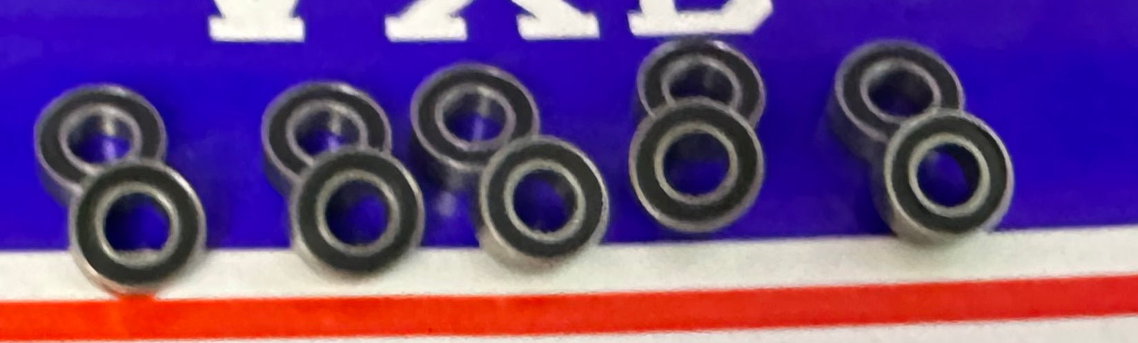 10-Pack Bearings SR166-2RS Stainless Steel 3/16" x 3/8" x 1/8"