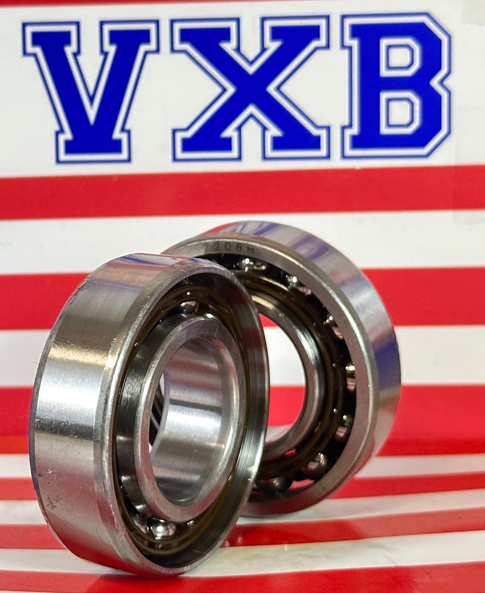 2-Pack Angular Contact Bearings 7205B 25x52x15mm