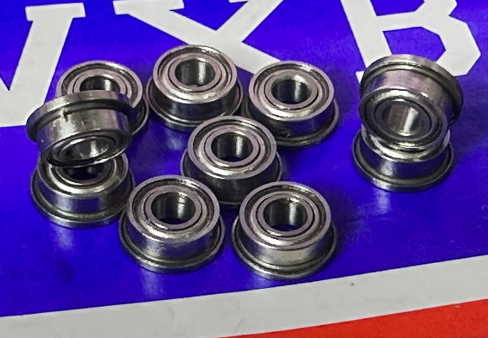 10-Pack Flanged Bearings F683ZZ 3x7x3mm Shielded 3mm Bore Miniature Bearings