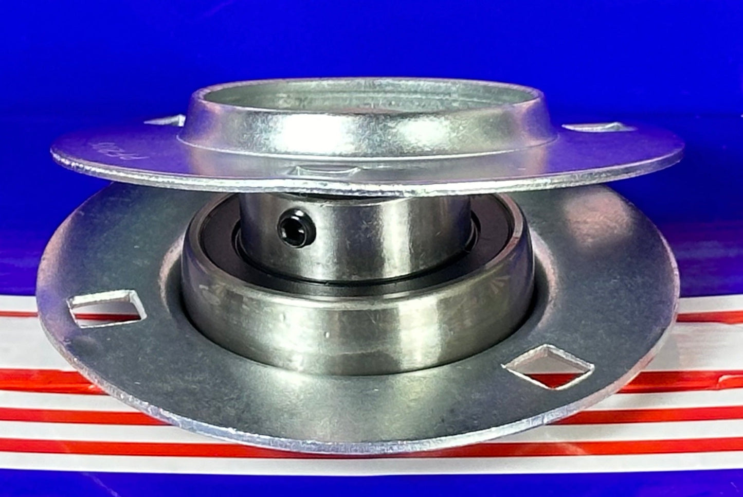 1" Inch Bore Flanged Bearing SBPF205-16 - 3-Bolt Pressed Steel Housing