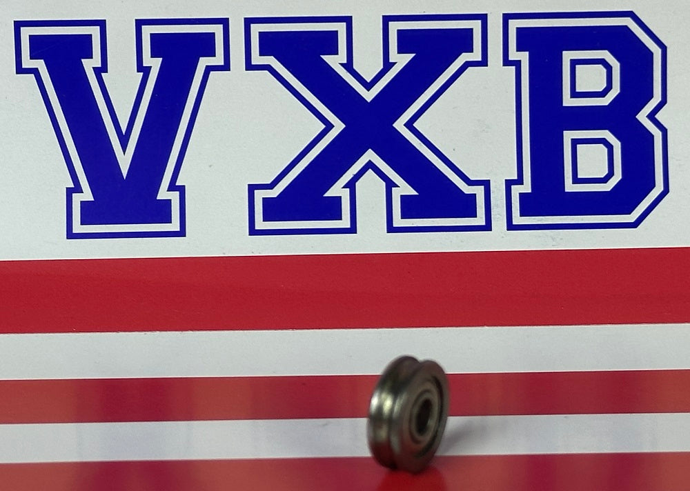 4mm Bore Bearing - 13mm Shielded Pulley U-Groove Track Roller Bearing 4x13x4mm