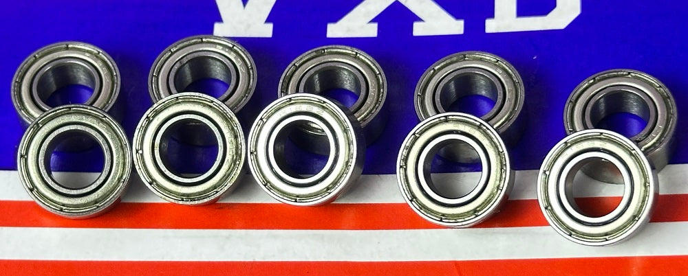10-Pack Stainless Steel R188ZZ Bearings 1/4" x 1/2" x 3/16" - Shielded
