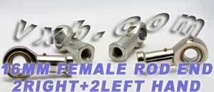 4 Female Rod End 16mm PHS16 2 Right Hand & 2 Left Hand Bearing