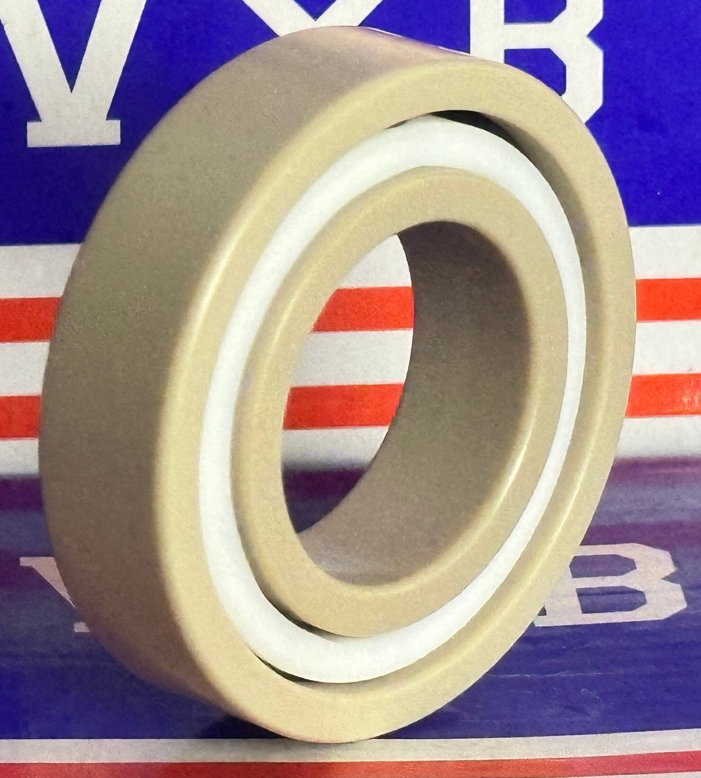 6005 PEEK Ball Bearing - Si₃N₄ Ceramic Balls - PTFE Cage - 25x47x12mm