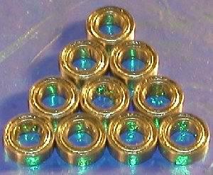 10-Pack 4x7mm Ball Bearings - Metal Shielded - 4mm Bore