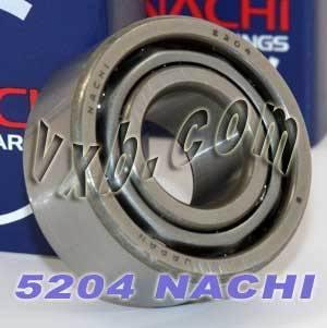 5204 Nachi Angular Contact Bearing - Double Row - 20x47x20.6 Japan Made