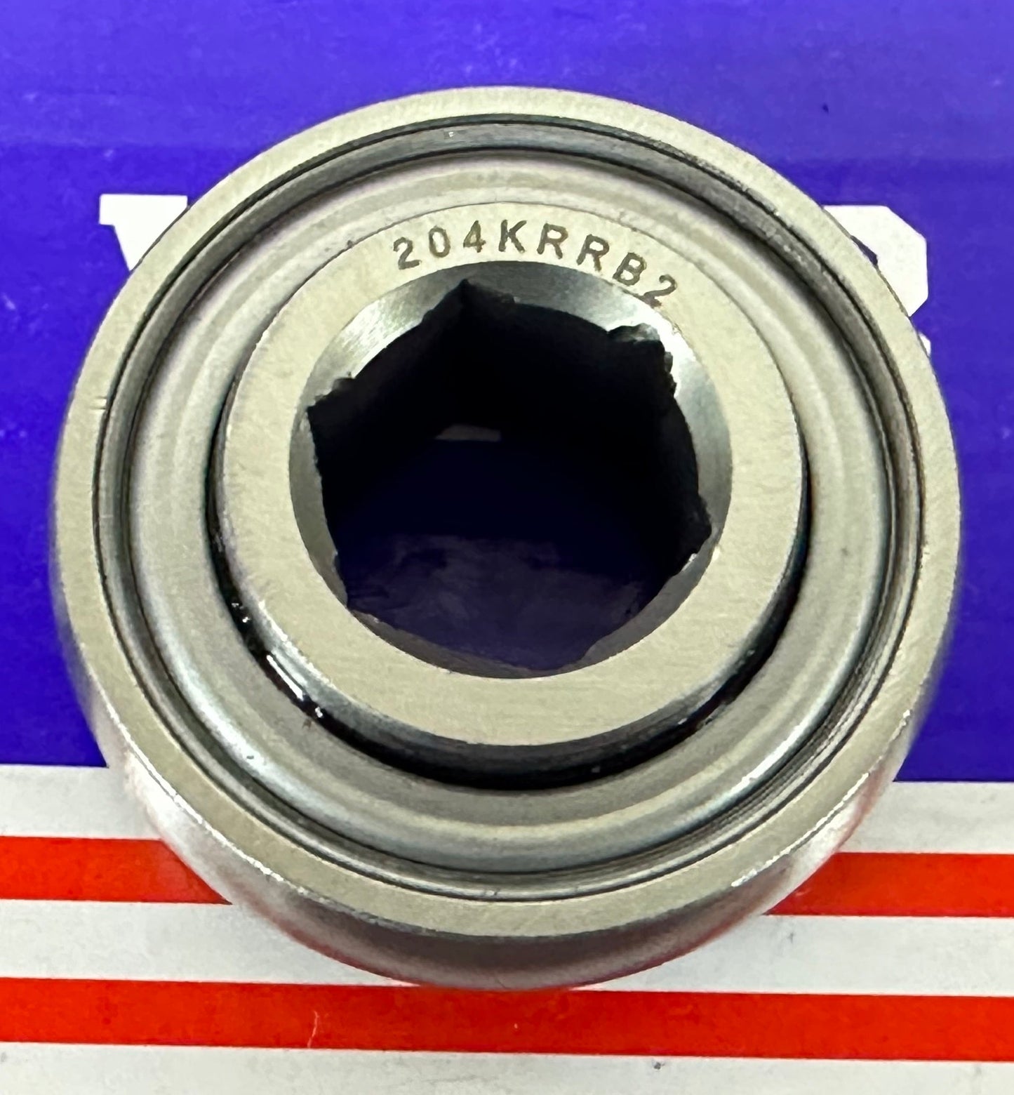 204KRRB2 Agricultural Machinery bearing - Two Single lip Seals & Hex bore