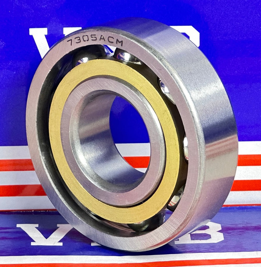 7305ACM Angular Contact bearing Bronze Cage 25x62x17mm